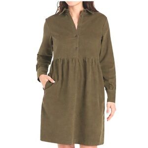 Nine West Jeans NWT Womens Soft Corduroy Shirt Dress #Size S in Grape Leaf